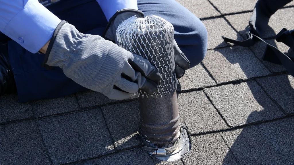 Roof vent sealed to prevent rodent entry